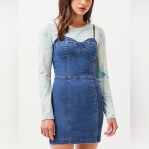 Denim Bustier Mini Dress